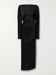 [KHAITE] KHAITE - Oron Gathered Stretch-jersey Gown - Black - small small Black