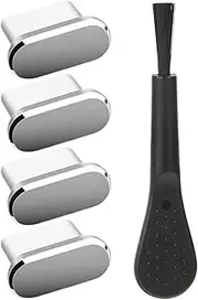 Type C Dust Plug - Anti Dust Caps Set of 4,USB Port Dust-Proof Protector with Brush for Mobile Phone Tablet Outdoor Road Trip Home Camping Hiking