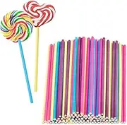 Cake Pop Stick, 100 PCS Color Paper Lollipop Sticks for Making Lollipops, Cake Pops, Candies, Chocolates and Cookies (4 Inch)