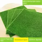 Green Turf Grass Mat DIY Micro Landscape Fake Sod Durable Home Floor Decor