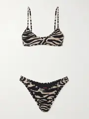 [The Attico] The Attico - Zebra-print Bikini - Multi - medium medium Multi