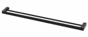 Phoenix GLOSS DOUBLE TOWEL RAIL 800mm Solid Brass MATTE BLACK *Aust Brand