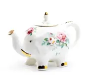 Grace Teaware Rose Elephant Fine Porcelain Teapot