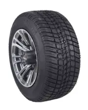 MASSFX SL 205/50-10 Front/Rear Golf Cart Tire, QUAKE Grey Wheel 10x7 4/101.6