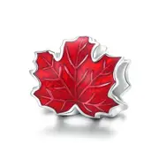 Silver plating Maple Leaves Process Charm for DIY Bracelet Jewelry