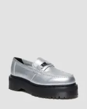 NIB*Womens*Dr. Martens *Adrian Metallic Loafer**6-10*Silver*Doc Martens