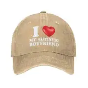 I Love My Autistic Boyfriend Hat Women Baseball Caps Trendy Caps Visor cap