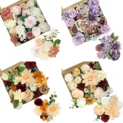 Artificial Flower Box with Leaves Flowers Arrangement Floral Boxes