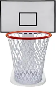Basketball Hoop Bin - Basketball Rack Storage Basket, Creative Basketballs Hoop Garbage Waste Bin with Backboard, Wastebasket Garbage Box for Study Living Room