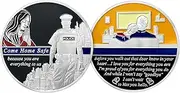 Police Officer Law Enforcement Come Home Safe Challenge Coin from Police Wife Gift
