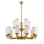 Ahern Modern Pendant Hanging Lamp Light Solid Brass Glass Brass Opal Brushed