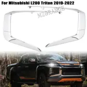 4Pcs Front Bumper Cover Chrome Molding Trim For Mitsubishi Triton L200 MR 19-20