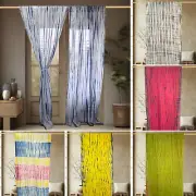 2 Panel Tie Dye Shibori Curtains for Living Room Light Filtering Sheer Curtains