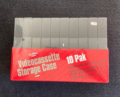 Alpha Video Cassette Storage Case - 10 pak New Condition