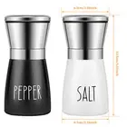 2 Pcs Salt and Pepper Grinder Set Manual Salt Pepper Mill Grinder paGqQ
