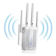 WiFi Extender Signal Booster for Home: Internet Repeater Range White-97JP4Q