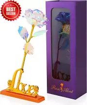 Artificial Preserved Rose Long Stem with Love Stand Gift Box for Special Occasio