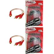 (Set of 2 ) NIPPON BMSGYF2M RCA SPLITTER 1F-2M AUDIOPIPE 1 BAG OF 10= 1 UNIT