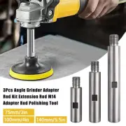 3PCS M14 Angle Grinder Extension Connecting Rod Thread Adapter Rod 75/100/140mm
