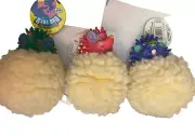 3 Vo-Toys Fleece & Vinyl Porcupine Ball 5" Fetch & Cuddle Small Dog Toy Squeaky