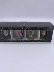 Disney Glassware Fashionista Princess Set Of 4 (1.5 Oz Each) Mini Glasses
