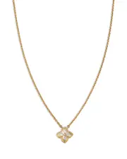 Bloomingdale's Fine Collection Diamond Marquise & Round Clover Pendant Necklace in 14K Yellow Gold, 0.28 tcw