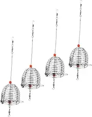 WOONEKY EEL Crab Lure Fishing Bait Cage 4 Piece Stainless Steel Lure Holder Versatile Tackle Box for EEL Crab Lobster