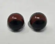 8 pair VTG Zims Brown 17mm Painted Plastic Safety Eyes for Craft Doll Toy Puppet