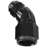 Aeroflow 45° Full Flow Female/Male Flare Swivel -10AN, AF542-10BLK