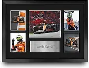 HWC Trading Lando Norris McLaren-Mercedes Gifts Printed Signed Autograph Presentation Display for F1 Formula 1 Racing Fans - A3 Framed