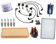 Ignition Wires Cap & Rotor Spark Plugs Air Oil Filters For 1994-1997 Volvo 850 (for: Volvo)