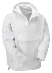New Latest Style Hooded Anorak Smock Jacket White X-Large