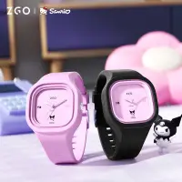 在飛比找蝦皮商城精選優惠-三麗鷗方形手錶防水石英手錶矽膠錶帶帶禮盒兒童生日禮物