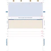 8-1/2" x 11" Z Fold Check - Blue w/Brown Check - Basic Security Paper (Box of