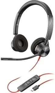 Plantronics Poly Blackwire 3320 Microsoft USB-C Wired Headset - 214013-101
