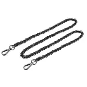 Purse Chain Strap, 47" Purse Strap Shoulder Bag Replacement Strap, Black+Grey