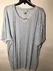 WOMENS TOP 2XL JACLYN SMITH XXL LIGHT BLUE SHORT SLEEVE
