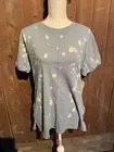 Ultra Flirt Bleached Look Blue Light Blue Top With Spots NWT - Medium