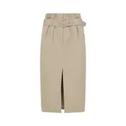[Dries Van Noten] Dries Van Noten-Beige Seaches Cotton Skirt-Donna 38 IT