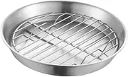 Stainless Steel Baking Pan Rack Circular Serving Platter for Baking Trays Grill Prep Trays Sheet Pan Wire Rack Non-Stick Grill Plate