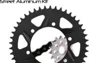 Vortex CK2255 Sprocket/Chain Kit Stl/Alu 16/42T Black Sx3 530-116L Black
