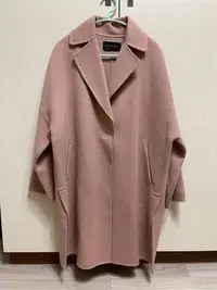 在飛比找Yahoo!奇摩拍賣優惠-正韓 淺粉色 超值感手工羊毛大衣外套 HAND MADE