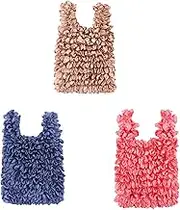 Oaiyeie 3PCS Magic Stretch Bag Pleated Bag,Portable Foldable Handheld Pleated Bag, Reusable Grocery Bags (3PCS-B)