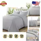 Lightweight Reversible Full/Queen Quilt Set - Soft 3-Piece Bedding in Light Grey