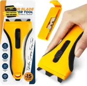 Razor Blade Scraper Tool with 15 Extra Blades - Razor Scraper Tool for Glass, Gl