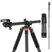 Fotopro Carbon Fiber Horizontal Tripod, 75 Inch Camera Tripod with 360 Degree...