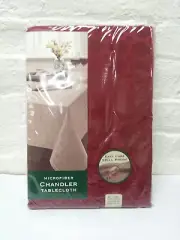NEW RED POINSETTIA LACE TABLECLOTH (60"X120" OBLONG)