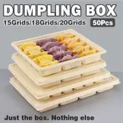 50PCS Disposable Bento Lunch Box Takeaway Dumpling Food Container for Packing AU
