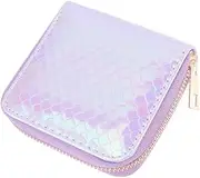 [CHILDWEET] Womens Small Wallet Small Wallet for Women Purse for Kids Small Purses for Women Zip Around Wallet Kids Makeup Bag Kids Wallets Mermaid Coin Wallet Zipper Purple Coin Bag Child