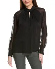 Elie Tahari The Valentine Silk-Blend Blouse